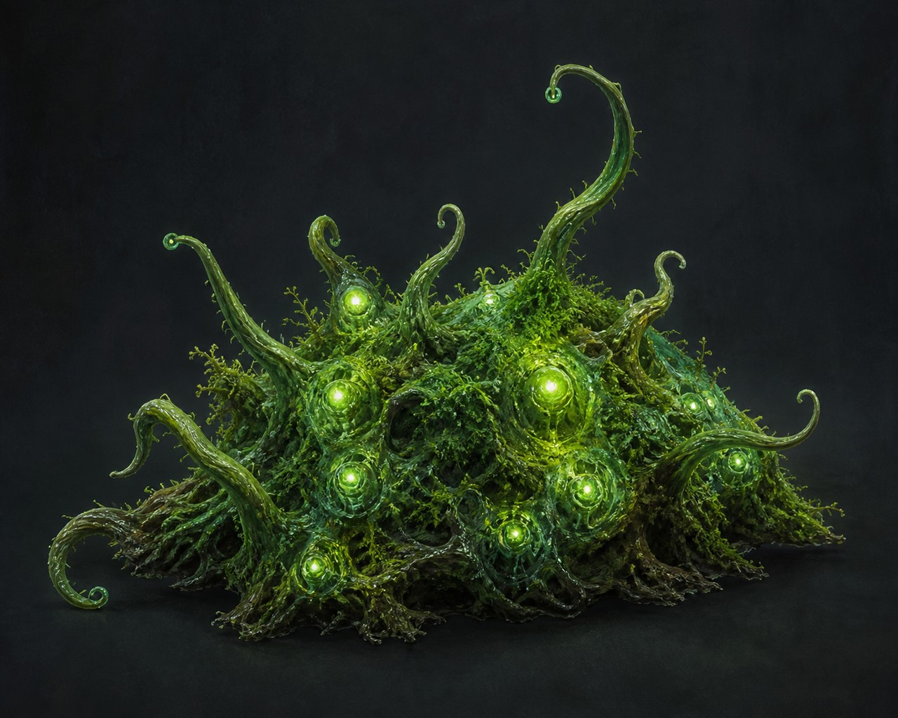 Illustrated containment portrait of The Whisper-Moss Colony.