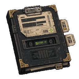 Pixel-art reinforced season ledger dossier with brass corners, index tabs, layered forms, and a clearance seal.